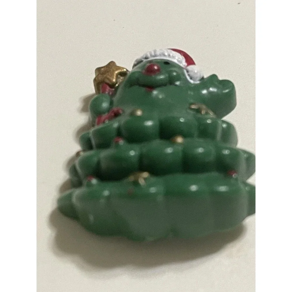 Russ PIN Christmas Vintage TREE Star WAND Anthropomorphic 1980s Holiday Brooch